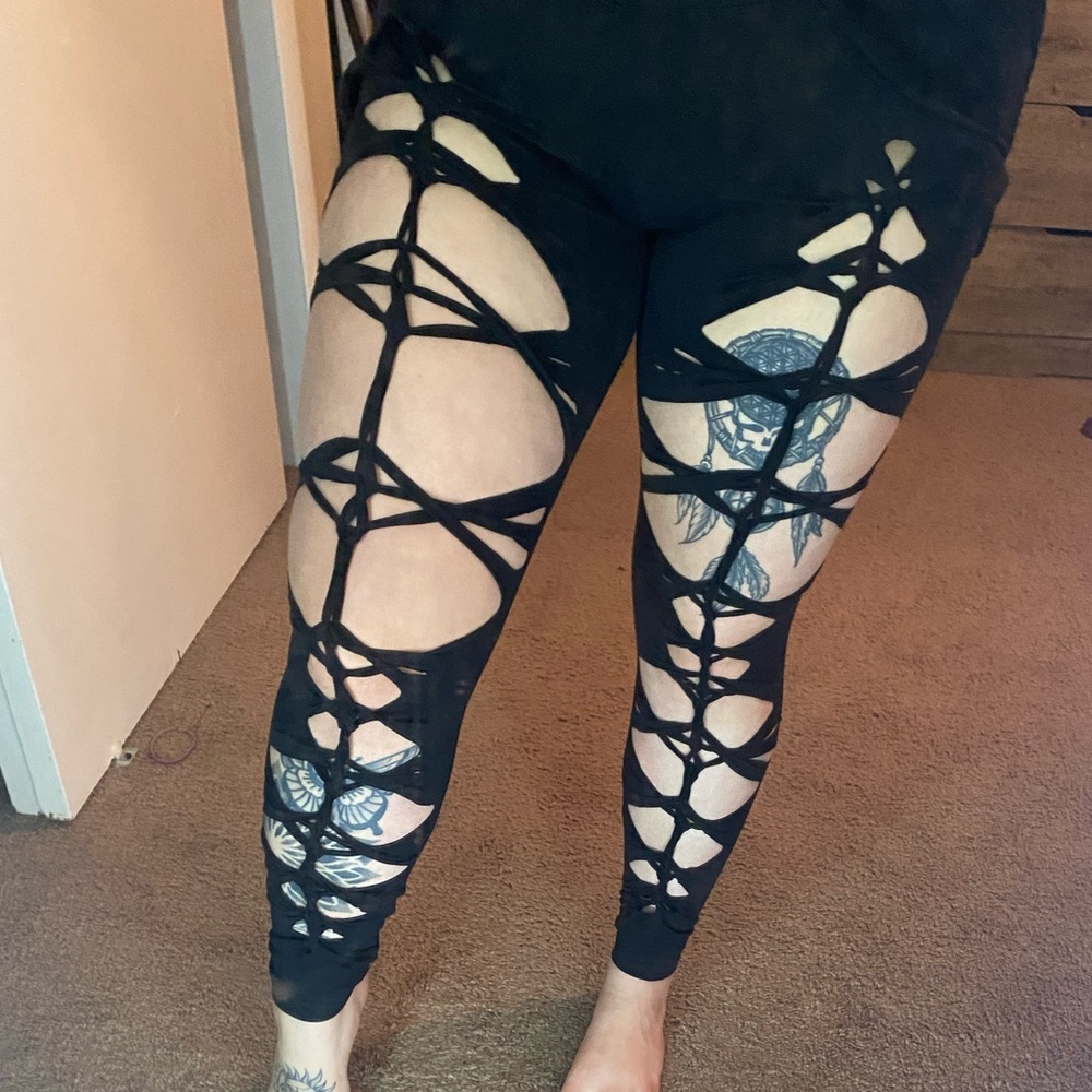 weaved leggings